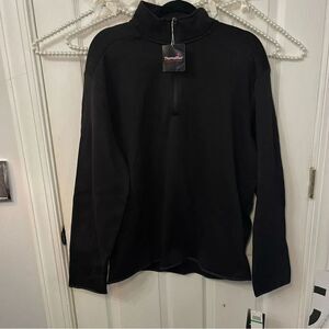 PGA Tour Men's Black Zip-Up Sweater Thermaflux